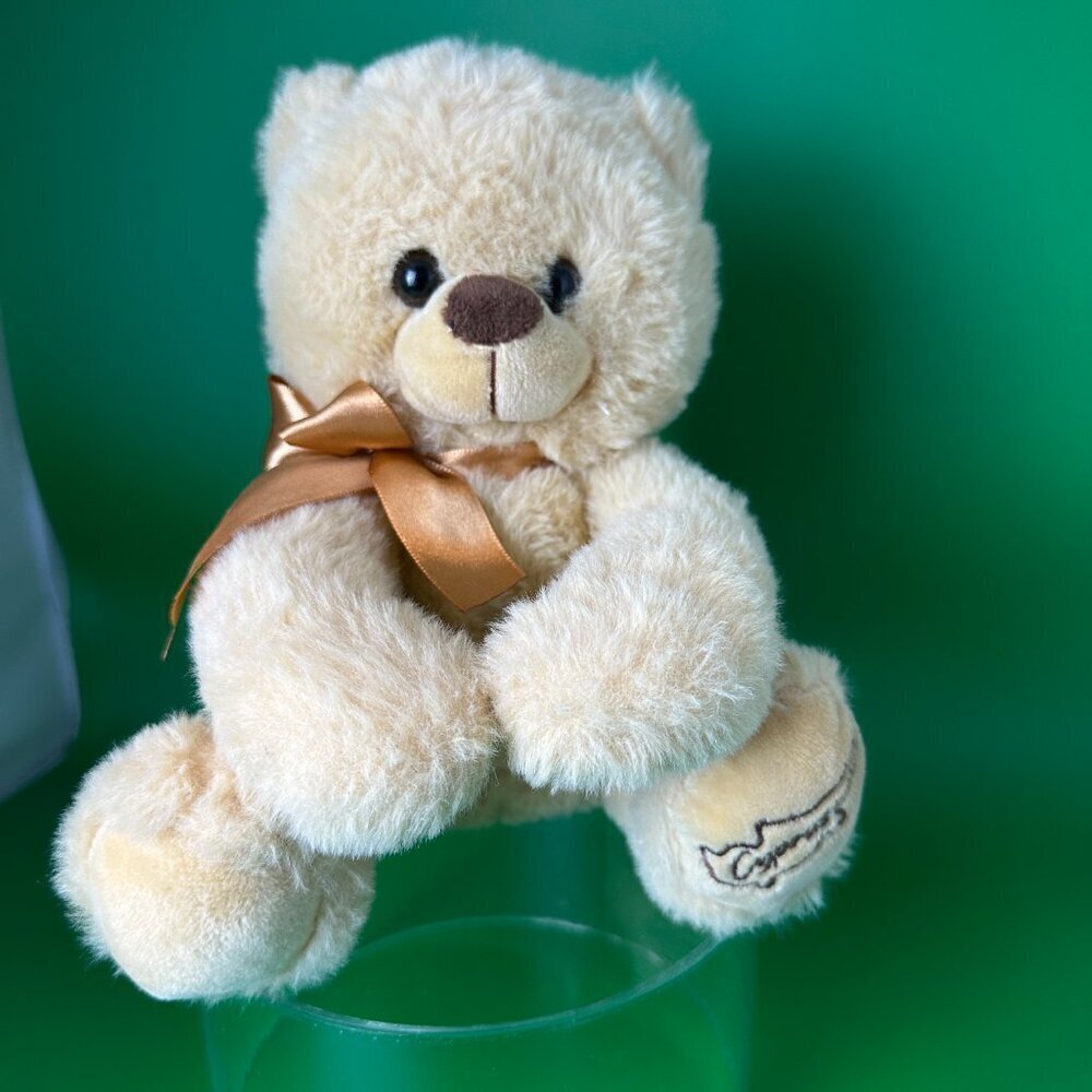 PLUSH TEDD BEAR WITH ROBBON AND EMBROIDERED "CYPRUS" ON THE LEFT PAW - Picture 5 of 9